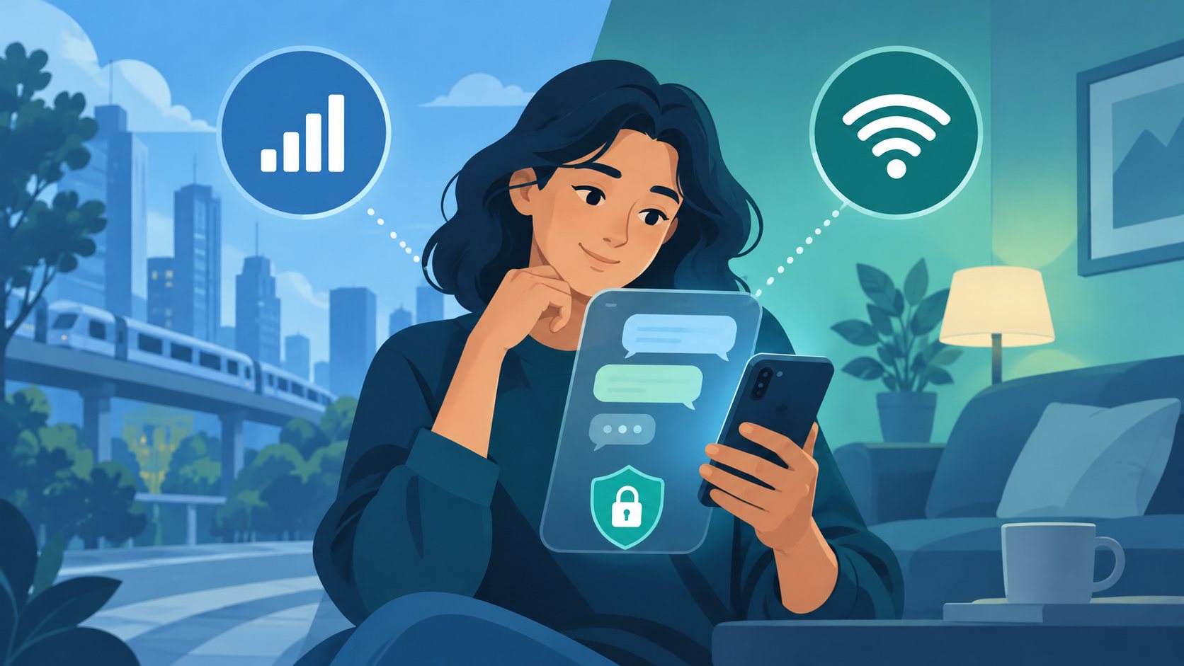 检查 Wi-Fi 与移动网络的连接状态