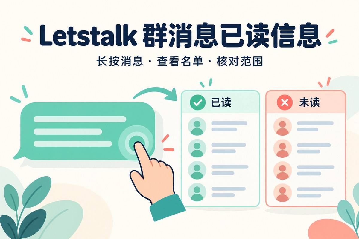 Letstalk 群消息已读信息怎么看：长按入口、名单与适用范围